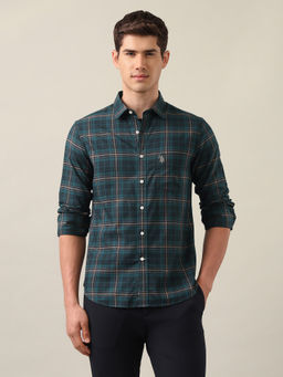 U.S. POLO ASSN. - Men's Tailored Fit Tartan Checked Shirt