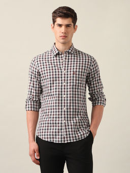 U.S. POLO ASSN. - Men's Multi-Color Grid Tattersall Checked Twill Shirt