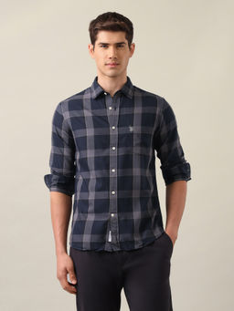 U.S. POLO ASSN. - Men's Multi-Color Grid Tattersall Checked Twill Shirt