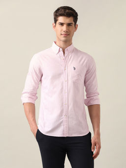 U.S. POLO ASSN. - Men's Pinstriped Oxford Shirt