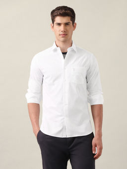 U.S. POLO ASSN. - Men's Tailored Fit Grid Tattersall Textured Shirt