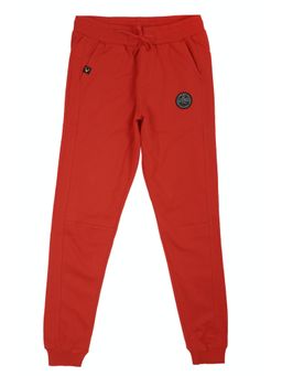 Allen Solly Junior - Boys Red Regular Fit Solid Jogger Pants