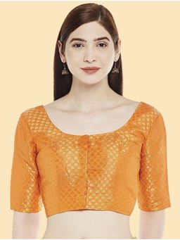 Studio Shringaar - Women's Orange Brocade Blouse