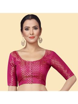 Studio Shringaar - Women's Pink Brocade Blouse
