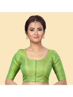 Studio Shringaar - Women's Green Brocade Blouse