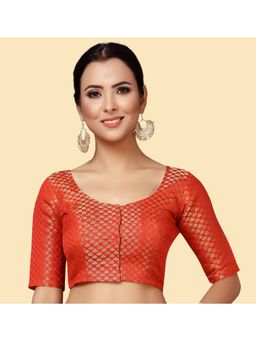 Studio Shringaar - Women's Red Brocade Blouse