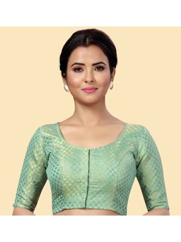 Studio Shringaar - Women's Green Brocade Blouse