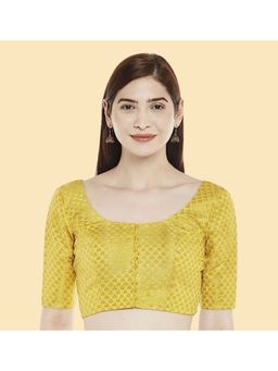 Studio Shringaar - Women's Yellow Brocade Blouse
