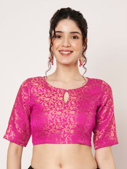 Studio Rasa - Brocade Short Sleeves Readymade Blouse