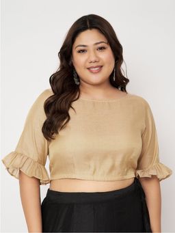 Studio Rasa - Plus Size Silk Tissue Sheer Sleeves Blouse
