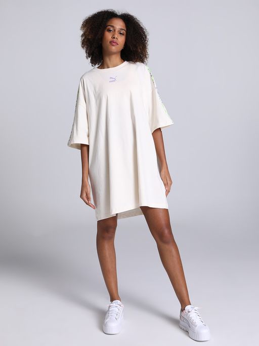 Buy Puma Floral Aop Tee Dress Womens White Dress Online