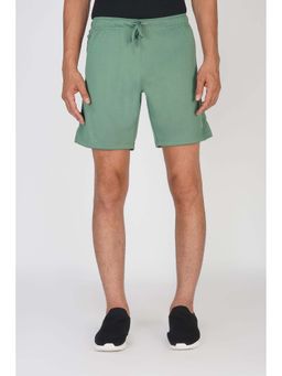 Alcis - Olive Men's Elastic Solid Shorts