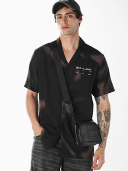 Jack & Jones - Men Black Cotton Regular Fit Shirt