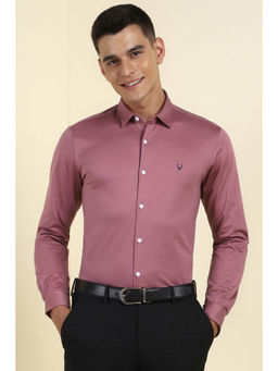 Allen Solly - Men Pink Solid Full Sleeves Formal Shirt