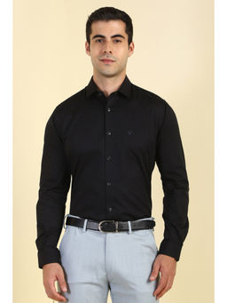 Allen Solly - Men Black Solid Full Sleeves Formal Shirt