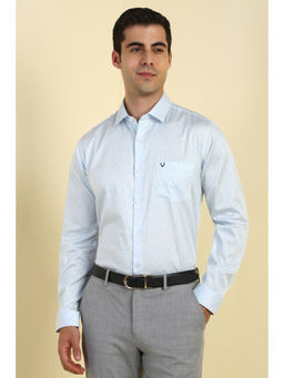 Allen Solly - Men Light Blue Printed Full Sleeves Formal Shirt