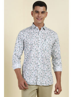 Allen Solly - Men White Printed Full Sleeves Casual Shirt