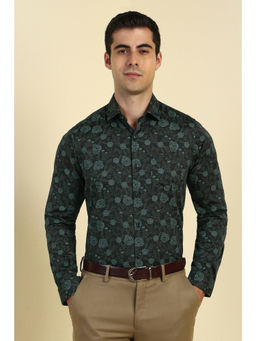 Allen Solly - Men Black Printed Full Sleeves Formal Shirt