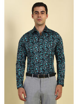Allen Solly - Men Black Printed Full Sleeves Formal Shirt
