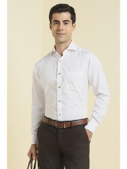 Allen Solly - Men White Textured Full Sleeves Formal Shirt