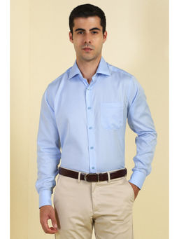 Allen Solly - Men Light Blue Printed Full Sleeves Formal Shirt