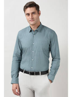 Peter England - Men Light Blue Regular Fit Full Sleeves Formal Shirt