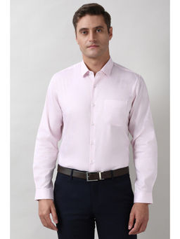 Peter England - Men Pink Slim Fit Full Sleeves Formal Shirt