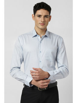 Peter England - Men Light Blue Regular Fit Full Sleeves Formal Shirt