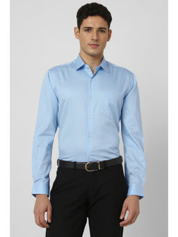 Peter England - Men Light Blue Regular Fit Full Sleeves Formal Shirt