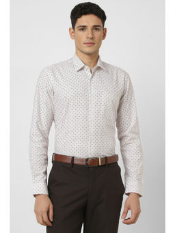 Peter England - Men White Regular Fit Full Sleeves Formal Shirt