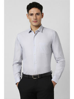 Peter England - Men Grey Regular Fit Full Sleeves Formal Shirt
