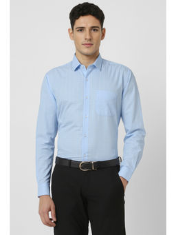 Peter England - Men Light Blue Regular Fit Full Sleeves Formal Shirt