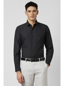 Peter England - Men Black Slim Fit Full Sleeves Formal Shirt