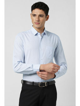 Peter England - Men Light Blue Slim Fit Full Sleeves Formal Shirt