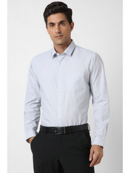 Peter England - Men Grey Slim Fit Full Sleeves Formal Shirt