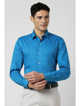 Peter England - Men Blue Slim Fit Full Sleeves Formal Shirt