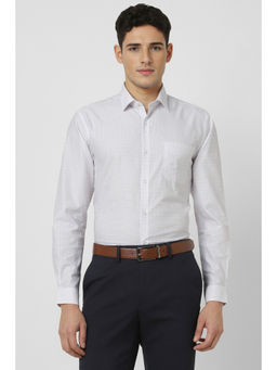 Peter England - Men White Slim Fit Full Sleeves Formal Shirt