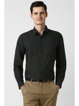 Peter England - Men Black Slim Fit Full Sleeves Formal Shirt