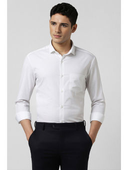 Peter England - Men White Slim Fit Full Sleeves Formal Shirt