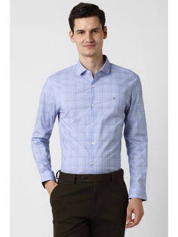 Peter England - Men Blue Super Slim Fit Full Sleeves Formal Shirt