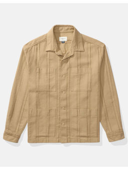 American Eagle - Men Brown Stripes Flannel Shirt