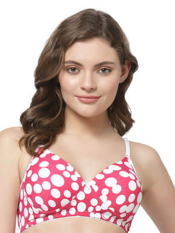 Cukoo - Lightly Padded Printed Pink Everyday Bra