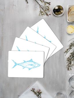 Space of Joy - Blue Tuna Premium Printed Rectangular MDF Wooden Placemats