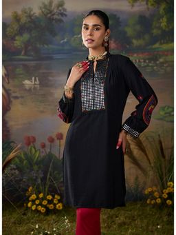 Lakshita - Mirrorwork Black Kurta