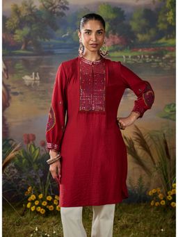 Lakshita - Mirrorwork Red Kurta
