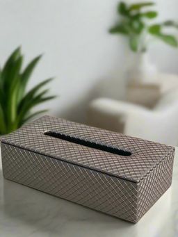Mason Home - Braided Grey Tissue Box