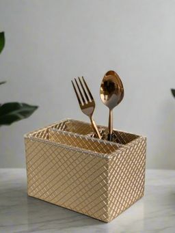 Mason Home - Braided Gold Cutlery Holder