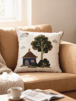 Life n Colors - Celestial Village Cushion Cover- Pagoda Style