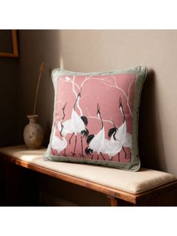 Life n Colors - Sedge Serene Cranes Cushion
