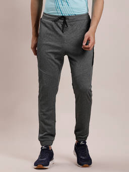 Turtle - Men Polyester Solid Regular Fit Grey Joggers